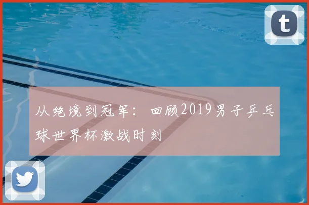 从绝境到冠军：回顾2019男子乒乓球世界杯激战时刻